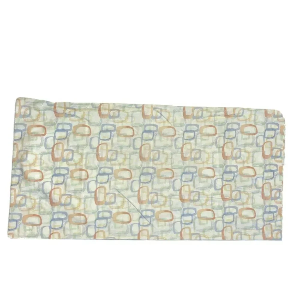 Vintage 70s Percale King Pillowcases Square Print